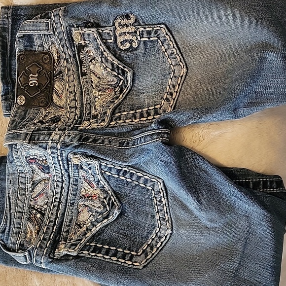 Miss Me Denim Jeans with Silver Embellishments - Picture 2 of 6